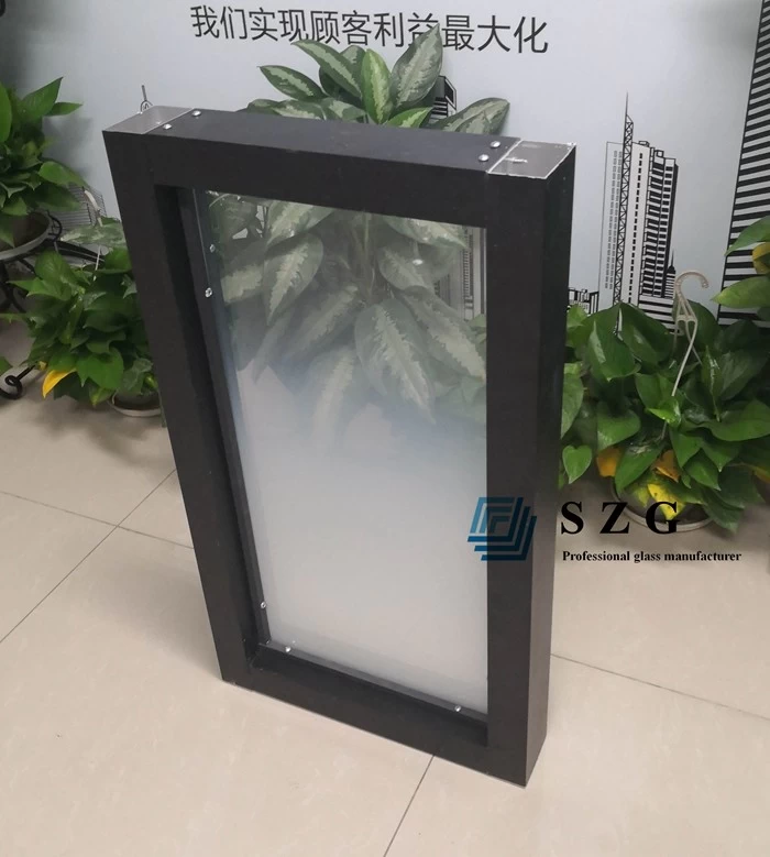 6+1.52PVB+6 gradient glass partition with frame, 66.4 gradient tempered laminated glass office partition, 13.52mm ESG VSG gradient glass for partition