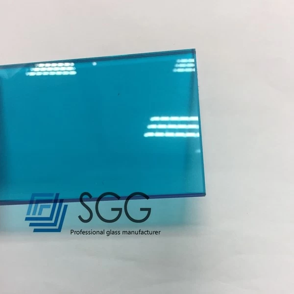 6.38mm ocean blue laminated glass, 6.38mm ford blue PVB film laminated glass, 6.38mm blue laminated glass