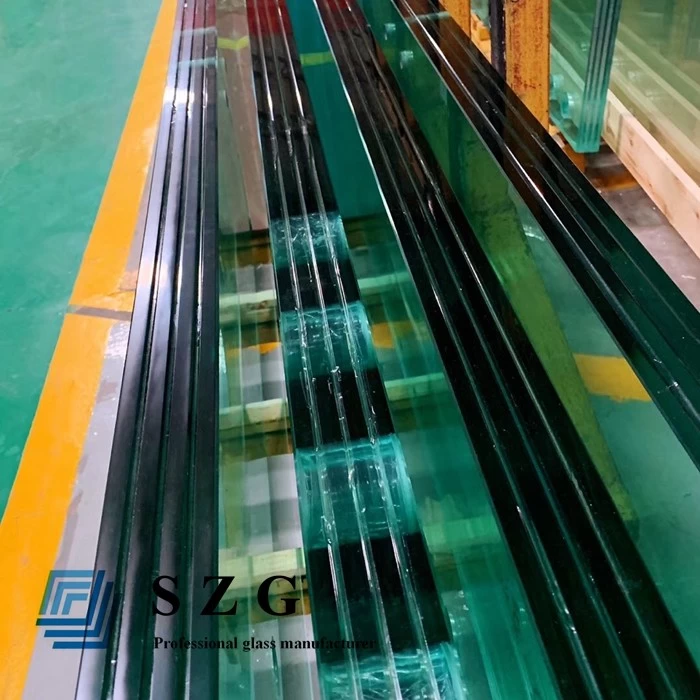 61.56mm clear Glass  Tempered with HST Laminated, sentryglass with 19+2.28+19+2.28+19mm SGP Glass,19+19+19 sgp laminated glass panel