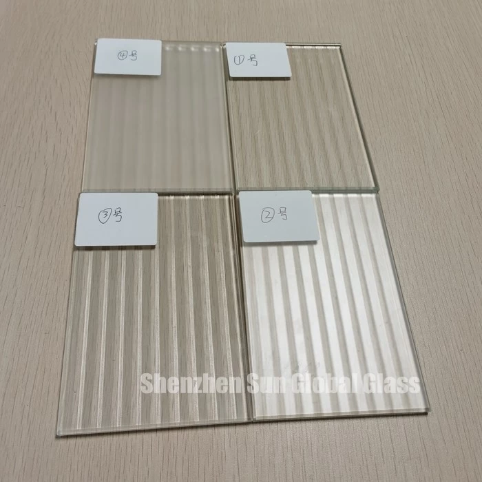 6mm Frosted Reeded Glass,6mm acid etched fluted glass,1/4 inch obscure vertical grooves glass