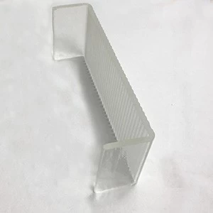 7mm clear thick ripples u-profile glass factory, U channel Glass glass sheets, economical U shape glass for building wall.