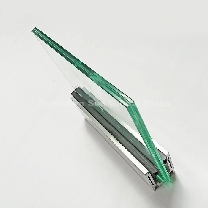 8+8mm laminated glass u channel railing, 17.52mm tempered laminated glass balustrade, laminated glass aluminium u channel railing system