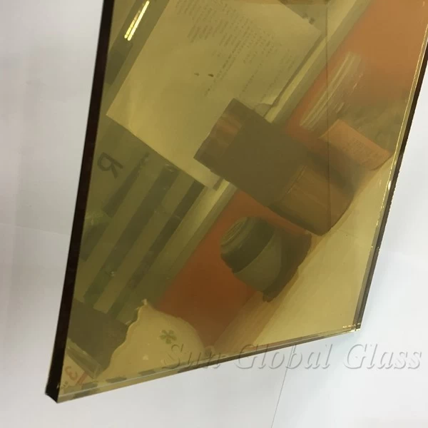 8MM Golden Reflective Glass, 8MM Gold Coated Reflective Glass, 8MM Golden Coating Reflective Glass