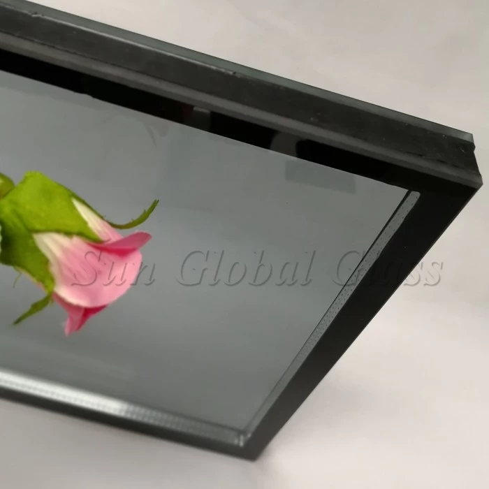8mm+8mm light gray tempered insulated glass manufacturer, 28mm Euro grey double glazed glass, 8mm+12A+8mm gray ESG IGU