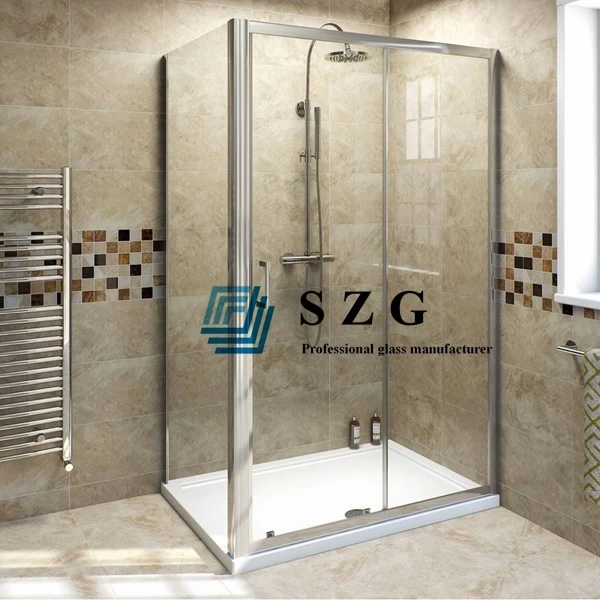 8mm clear toughened glass shower door, 8mm clear tempered glass bathroom door, 8mm transparent safety   tempered glass door