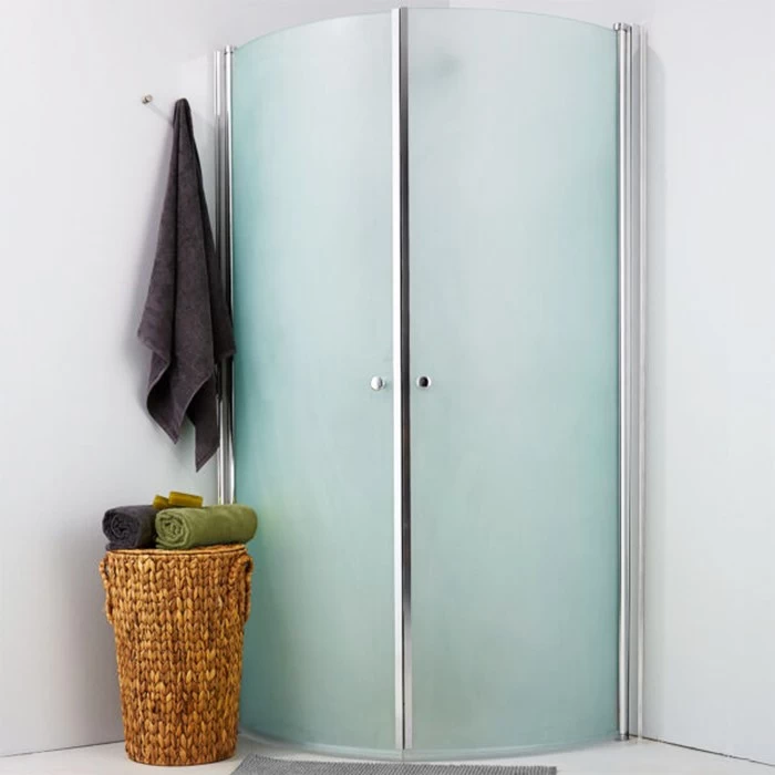 8mm matowe szkło hartowane drzwi prysznicowe, szkło hartowane trawione kwasem ekran łazienka, niestandardowe prywatności prysznicową obudowę