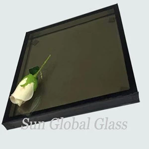 9.52mm+12A+10mm Low E reflective insulated glass, 31.52mm Low E reflective glass panel, double glazed low E reflective glass.