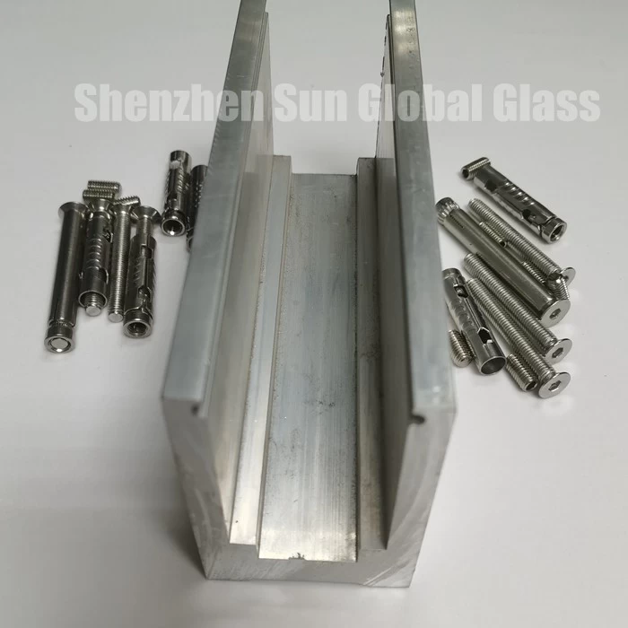 Aluminium U channel for railing glass,U shape channel for fence glass,aluminium profile u channel for balustrade glass