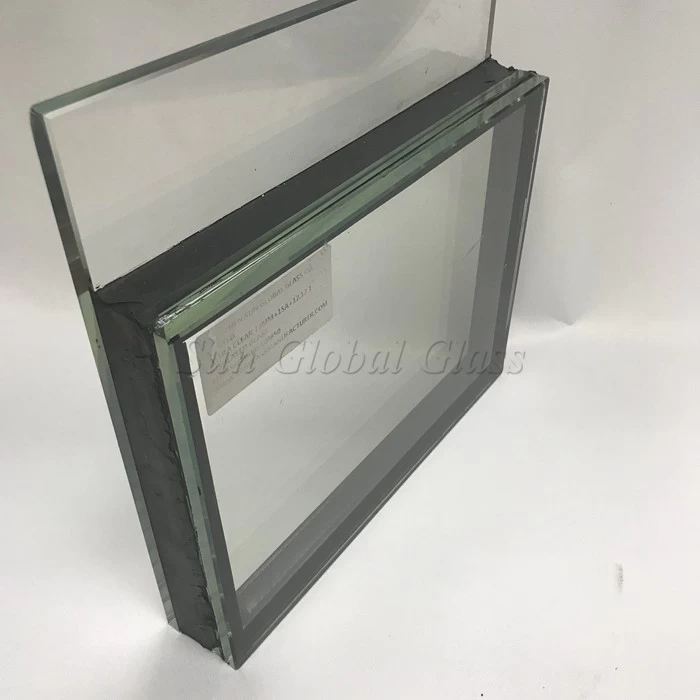 Uso de paredes de vidrio arquitectónico Vidrio templado claro de 8 mm + 12A + 17.52 mm Vidrio laminado de vidrio templado Low E  reforzado, aplicación de fachada de vidrio 37.52 mm Proveedor de vidrio aislante laminado Low E  HS