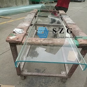 Building material 7mm u-profile tempered glass use curtain wall, 7mm u-sharp tempered glass , U-channel glass for partitions.