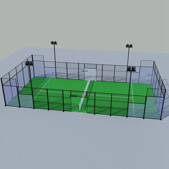 CE-Standard komplette Padel Tennisplatz Glas Preis, komplette Satz tragbare Paddel Tennisplatz Kosten in China, Indoor und Outdoor Padel Court Bausysteme zum Verkauf