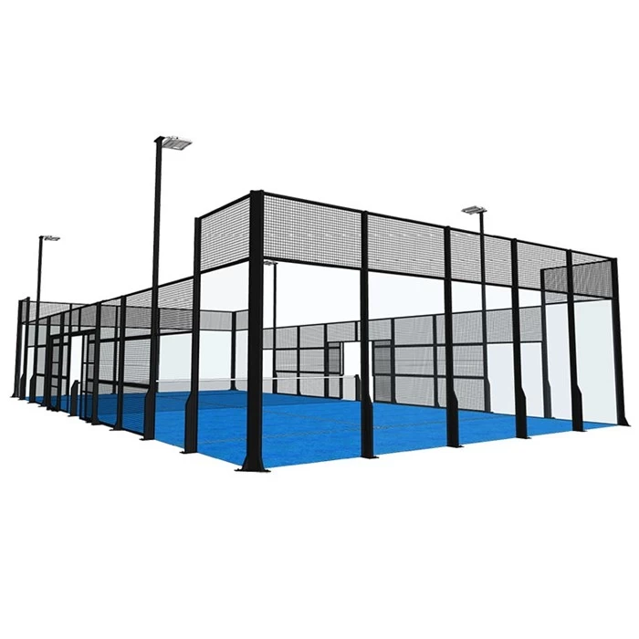 Giá kính sân tennis hoàn chỉnh tiêu chuẩn CE, chi phí sân tennis di động trọn bộ ở Trung Quốc, Hệ thống xây dựng sân Padel trong nhà và ngoài trời để bán