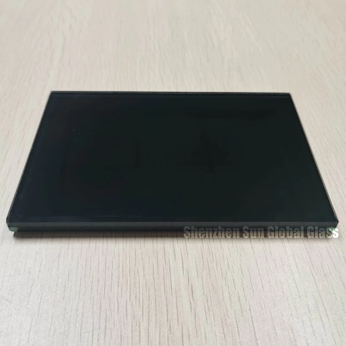 SGCC and CE certificated 10.76mm black color pvb laminated glass,55.2 black colored laminated esg vsg glass, 10.76mm black laminated glass