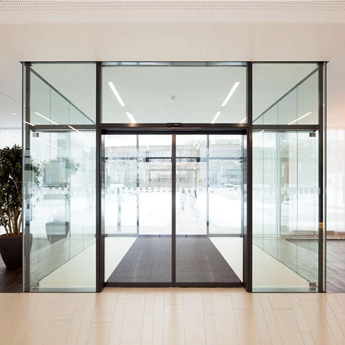 自動スライド式安全ガラスドア、電動スライドガラス入口のドア、電動スライドガラスパティオドア