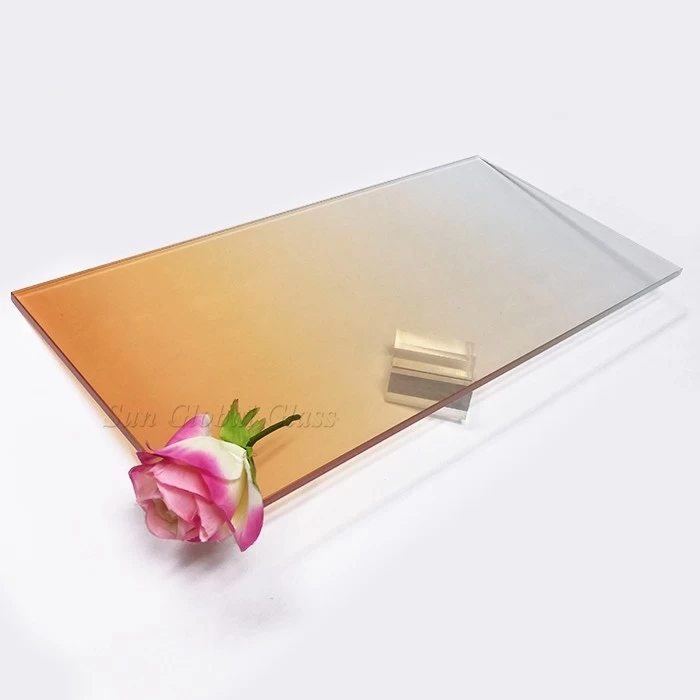 niestandardowe kolorowe szkło laminowane PVB z nadrukiem, hartowane szkło gradientowe o niskiej zawartości żelaza z nadrukiem cyfrowym, ultra jasne hartowane cyfrowe nadruki na szkle laminowanym PVB