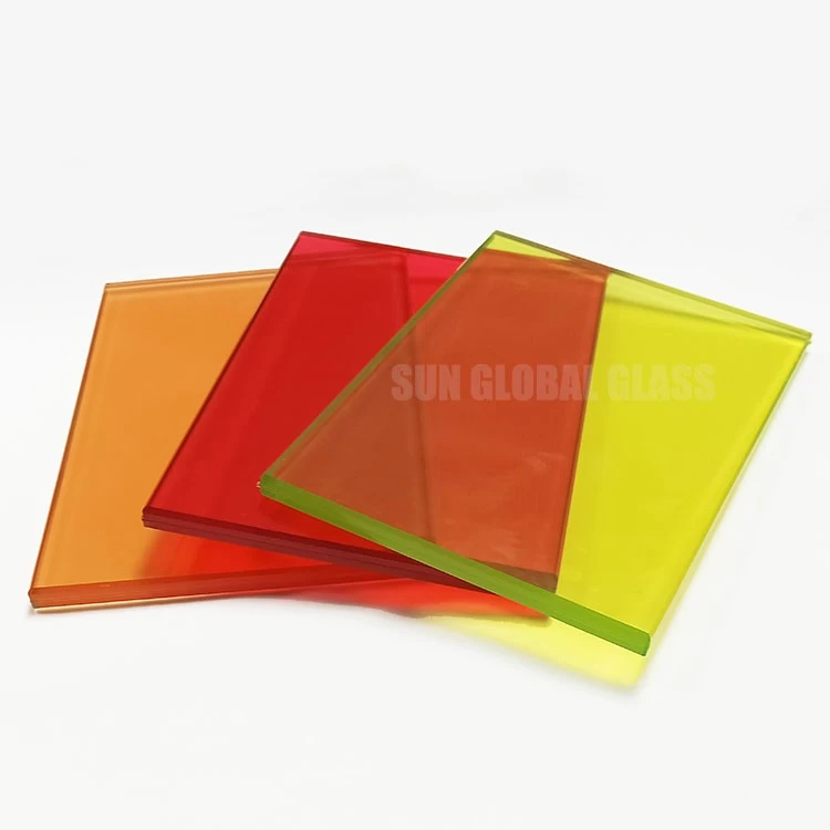 custom colored pvb film tempered building laminated glass panels supplier, security stained decorative toughened sandwich glass cut to size suppliers cost