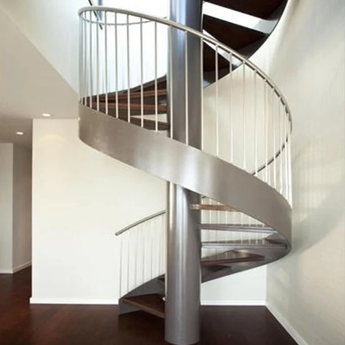 metal steel spiral staircase system, space saving iron spiral steps staircase, indoor floating spiral circular staircase