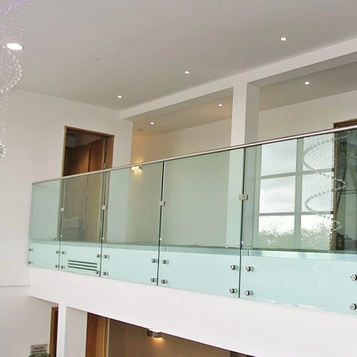 Sistema de barandilla de vidrio de cristal de acero inoxidable, barandilla de escaparate de vidrio templado sin marco de 10 mm, vidrio y pasador montado en la pared para balaustrada