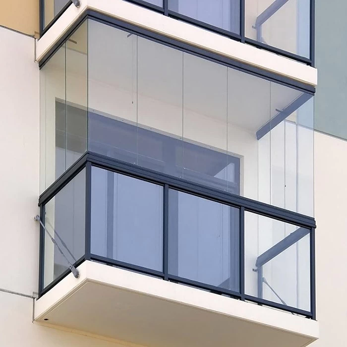 three track push pull frameless glass window, 8mm tempered glass sliding balcony window, 5+0.76+5mm 4+0.76+4mm laminated glass window