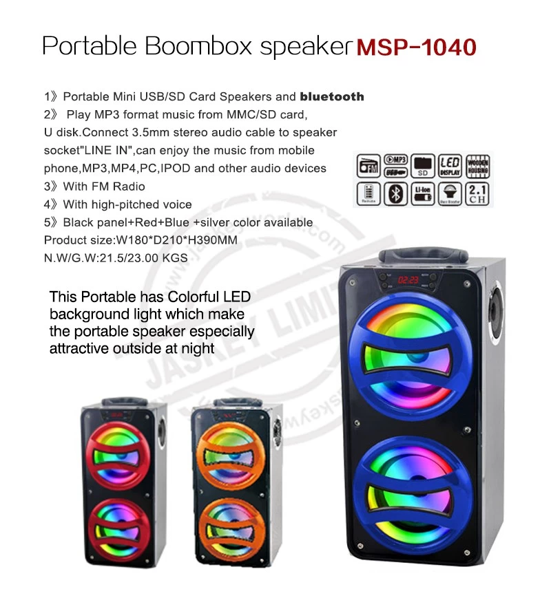 Portable Speaker With Lights