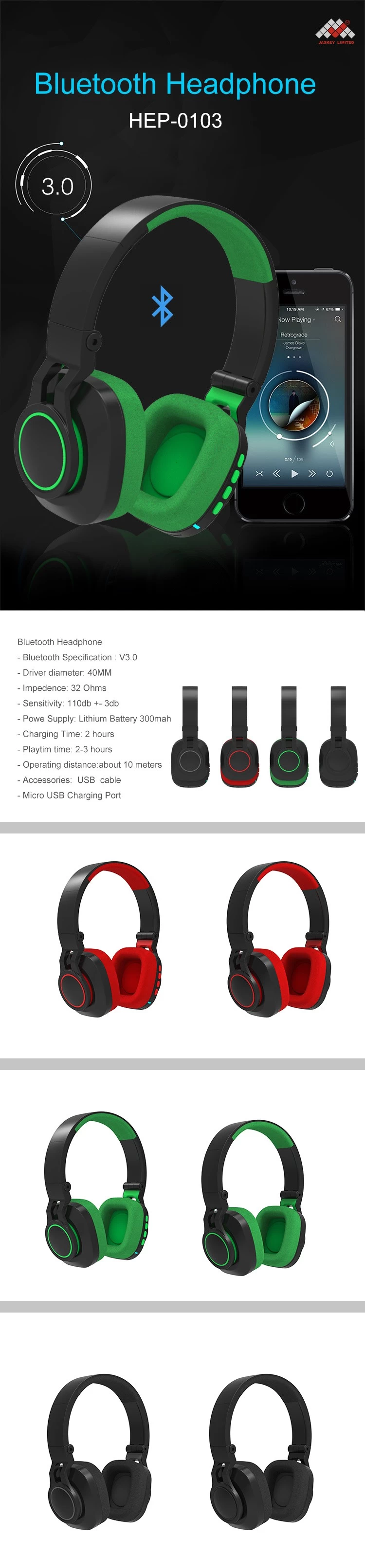 Bluetooth Stereo Headphones