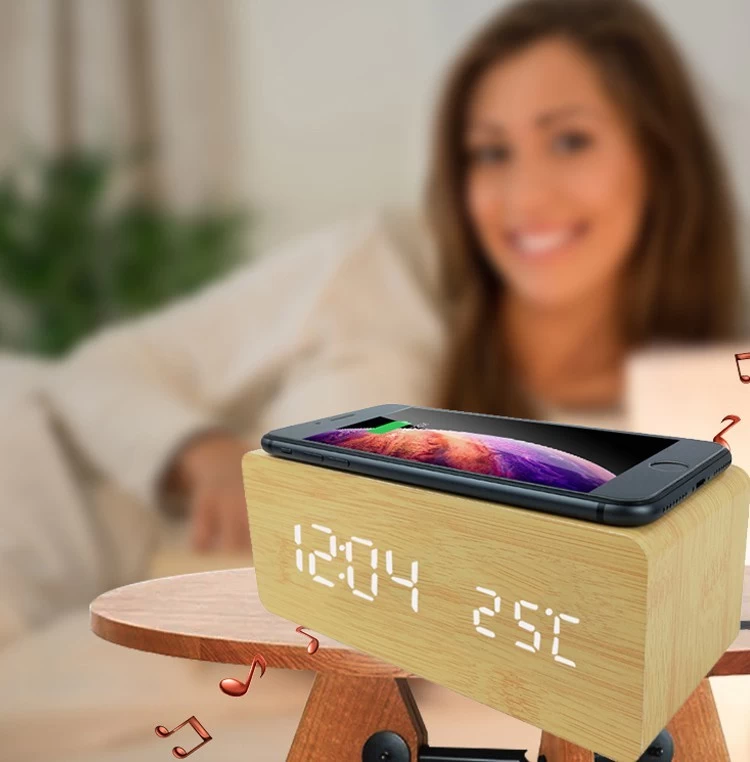 Alarm clock with phone charger