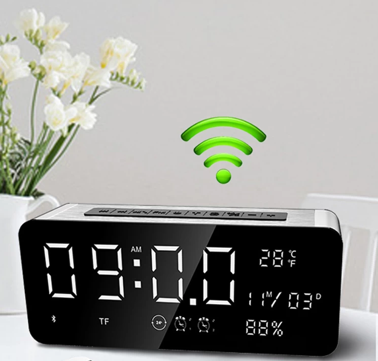 High Quality Bluetooth With Alarm Clock Speaker， Calender， Temperature NSP-0081