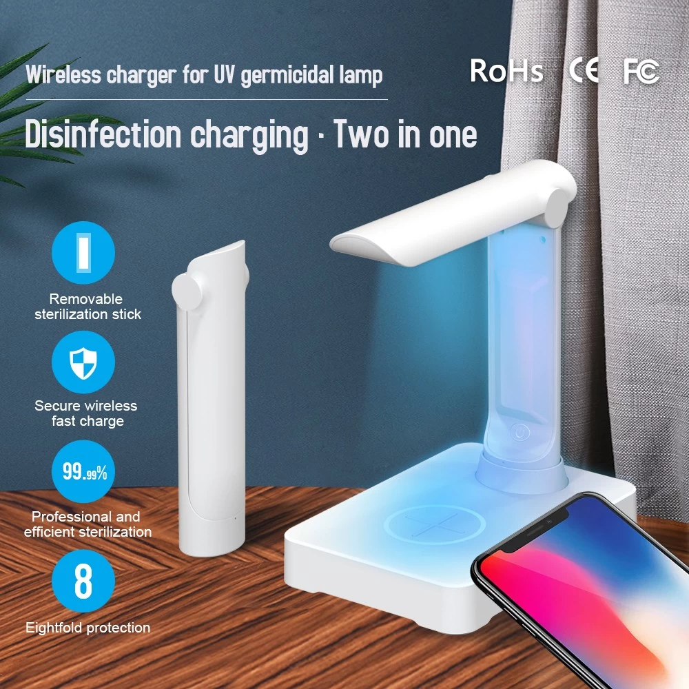 Detachable wireless charging lampstand  with a sterilization lamp Two in one EG0160