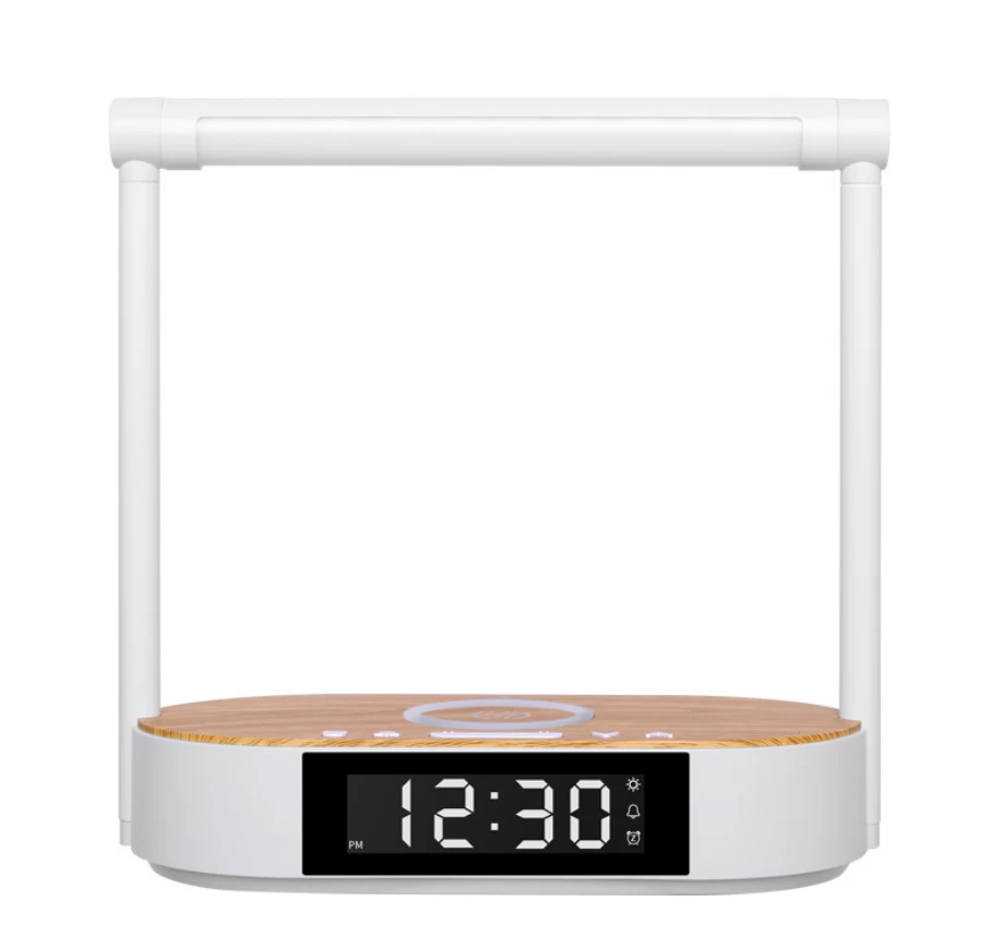 Intelligent bedlamp with wirless charger and Clock EG0172