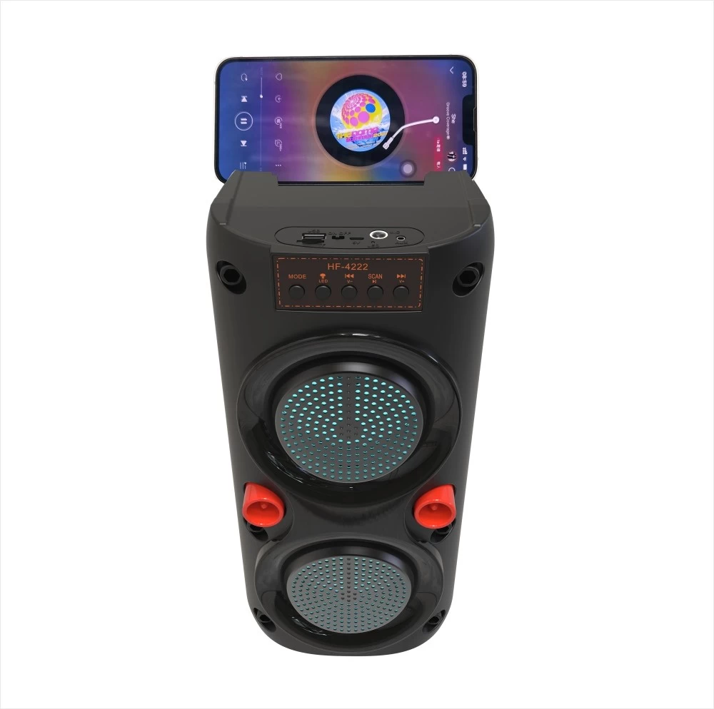 New high-end products Portable flash Bluetooth Colorful Lights Speaker With phone holder NSP-0301