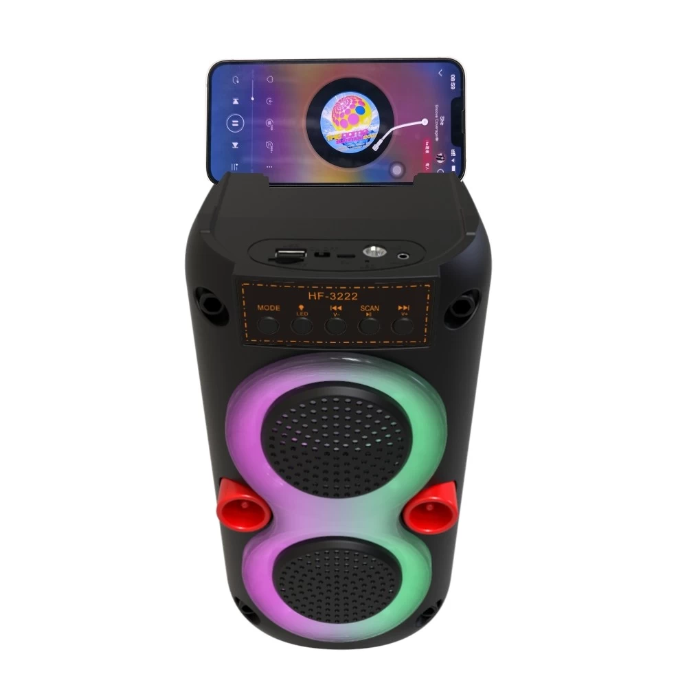 Special Flash Bluetooth Colorful Lights Speaker with phone stand NSP-0294