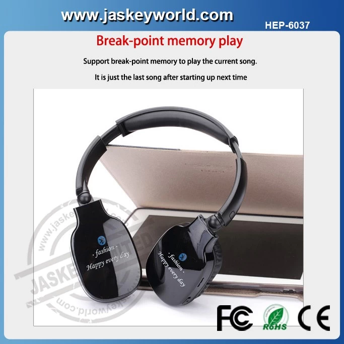 HEP-6037 Custom Headphones Wireless Stereo Headphones Affordable Bluetooth Headphones Manufacturer