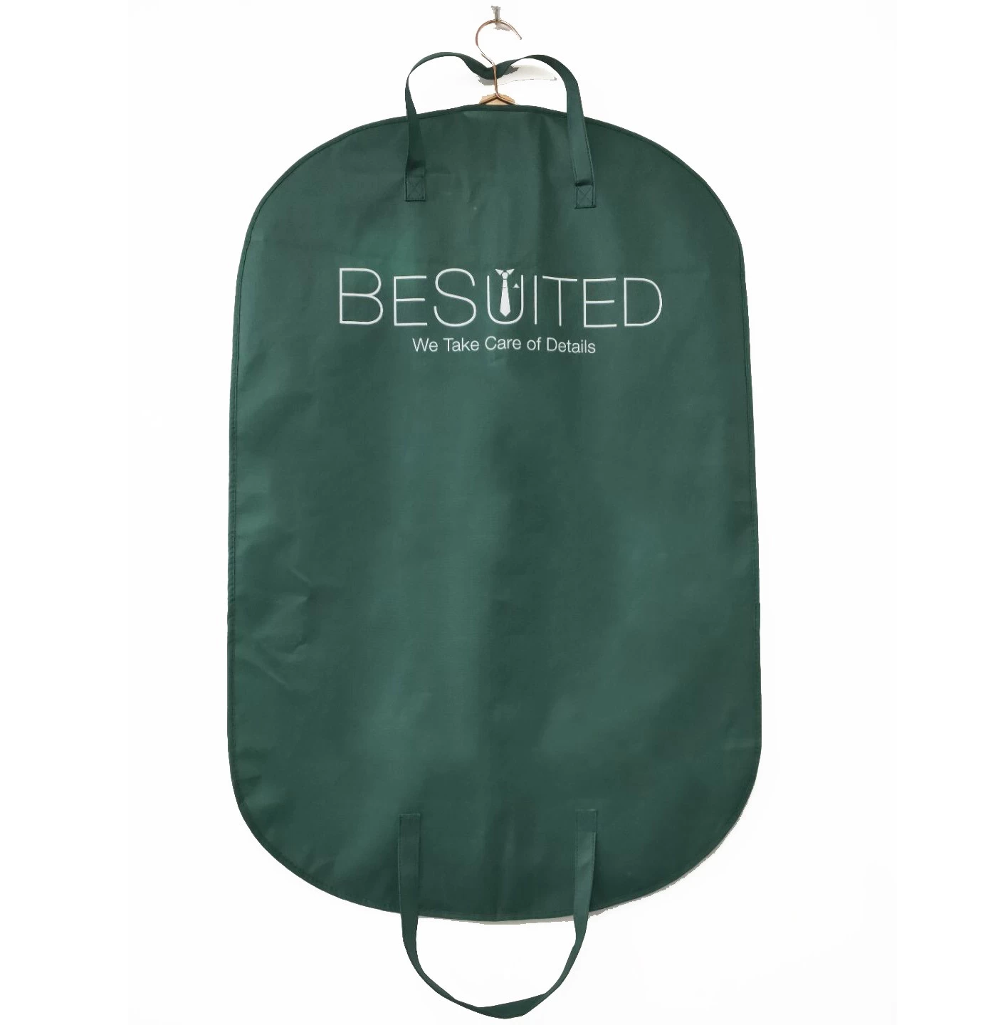 Garment bags with clearance logo