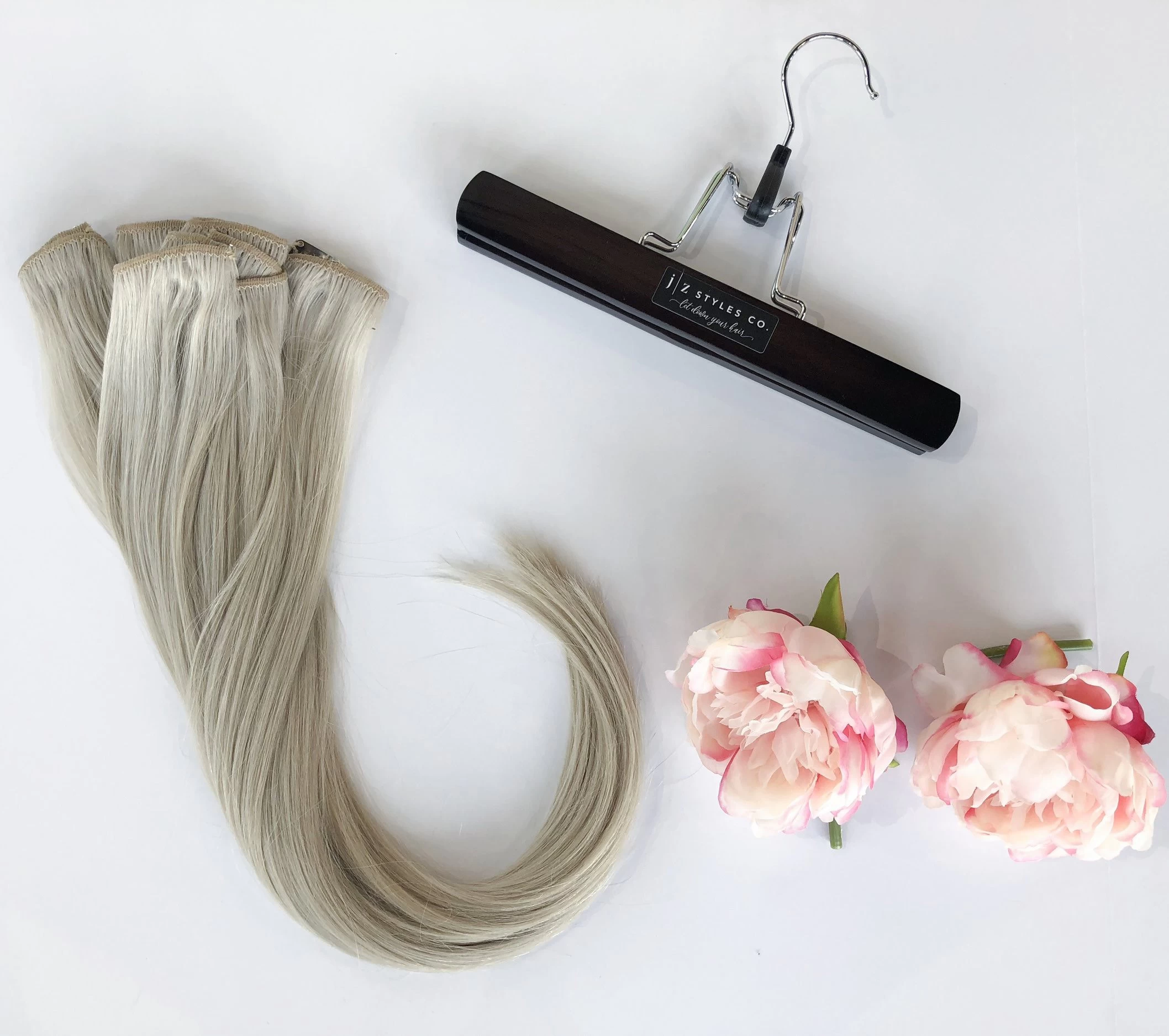 Hair extension hanger and bag