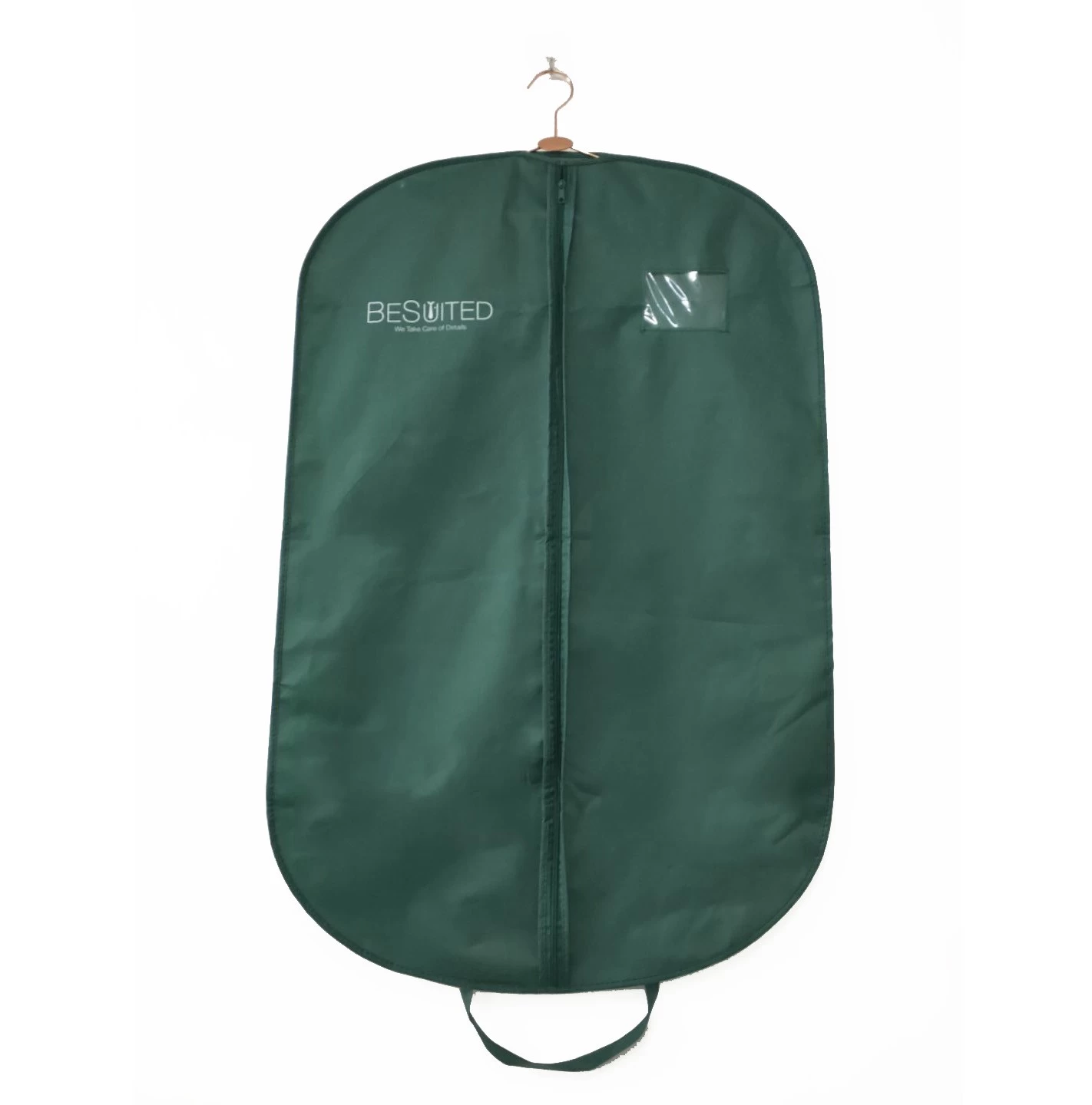 China Green customized design suits garment and cover bags with logo manufacturer