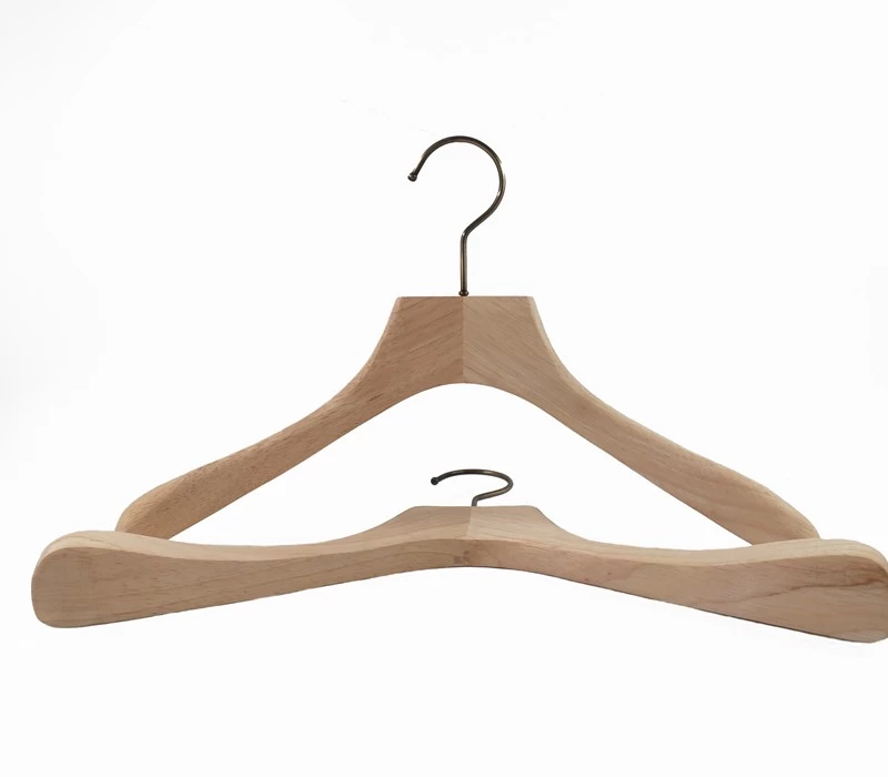 China High end customized natural wooden hanger for coat manufacturer
