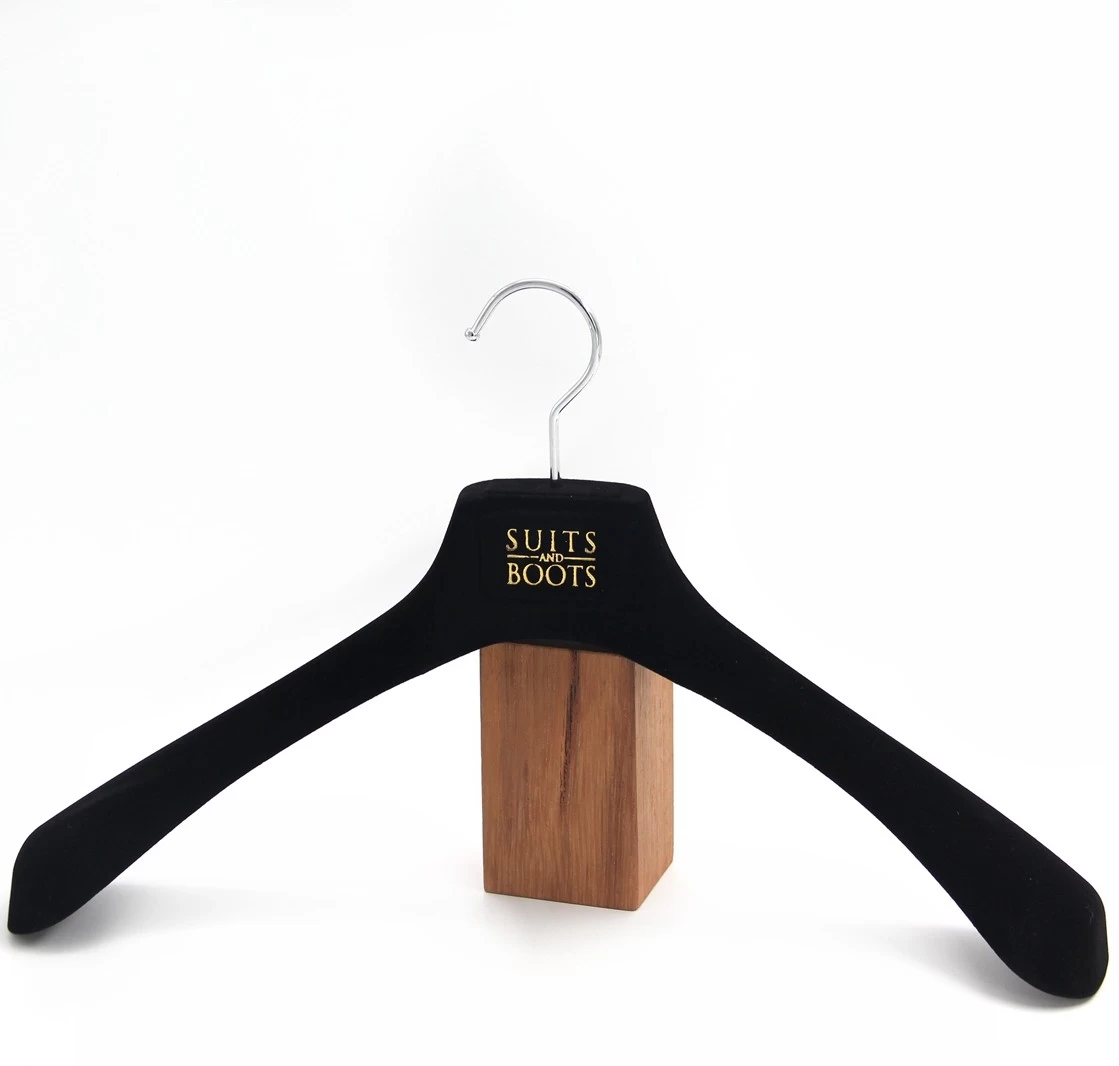 China Hot sales custom designvelvet plastic suit hanger flocked clothes hanger [WTH21] manufacturer