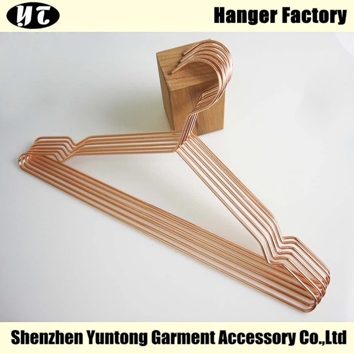 China Copper metal clothes hanger wholesale China hanger supplier factory [MC-001] manufacturer
