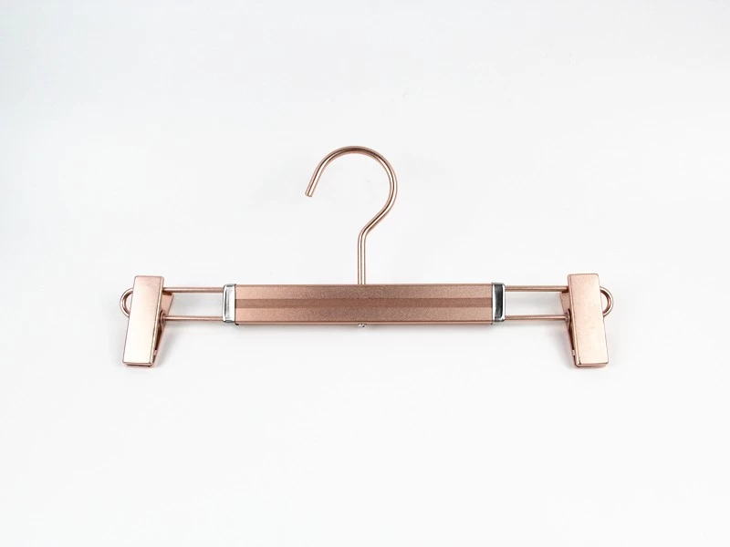 China MTH-001 China supplier of hanger hangers for trousers in metal for women in pink gold color hangers for shirts in metal wholesale manufacturer