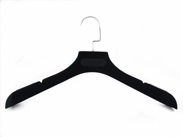 3 in 1 Black Non-Slip Flocked Velvet Hanger Ganchos Perchas Terciopelo PARA  Ropa (VH020-1) - China Velvet Hanger and Velvet Clothes Hanger price