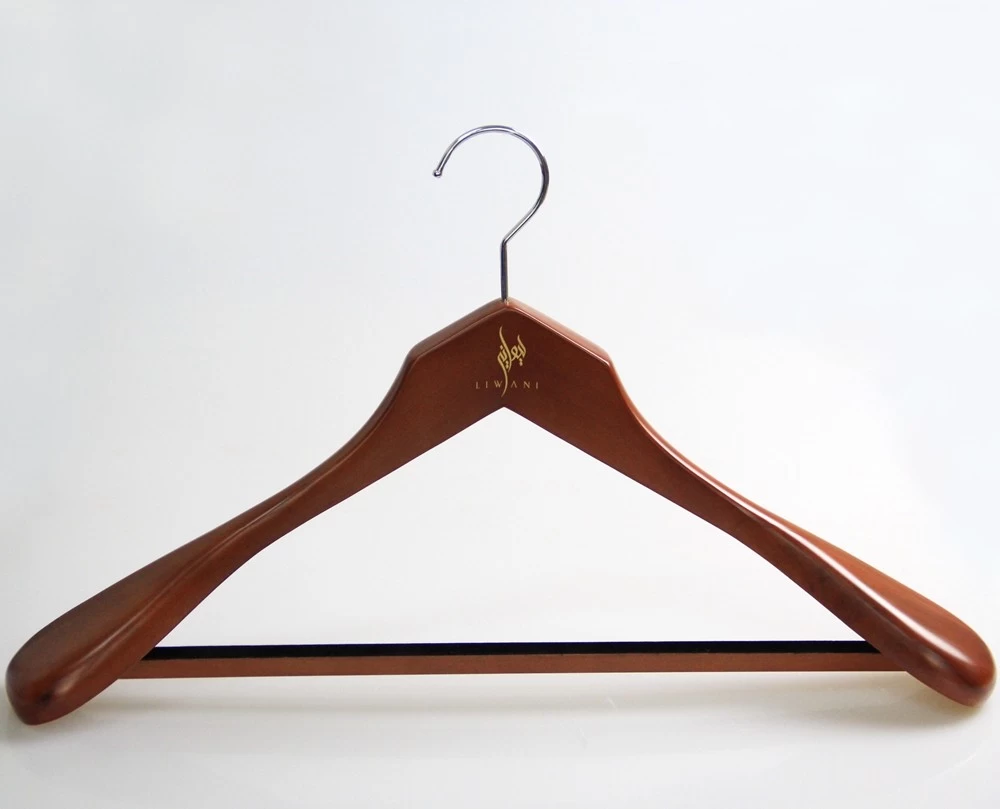 China MTW-003 customize wooden coat hanger clothes hanger manufacturer