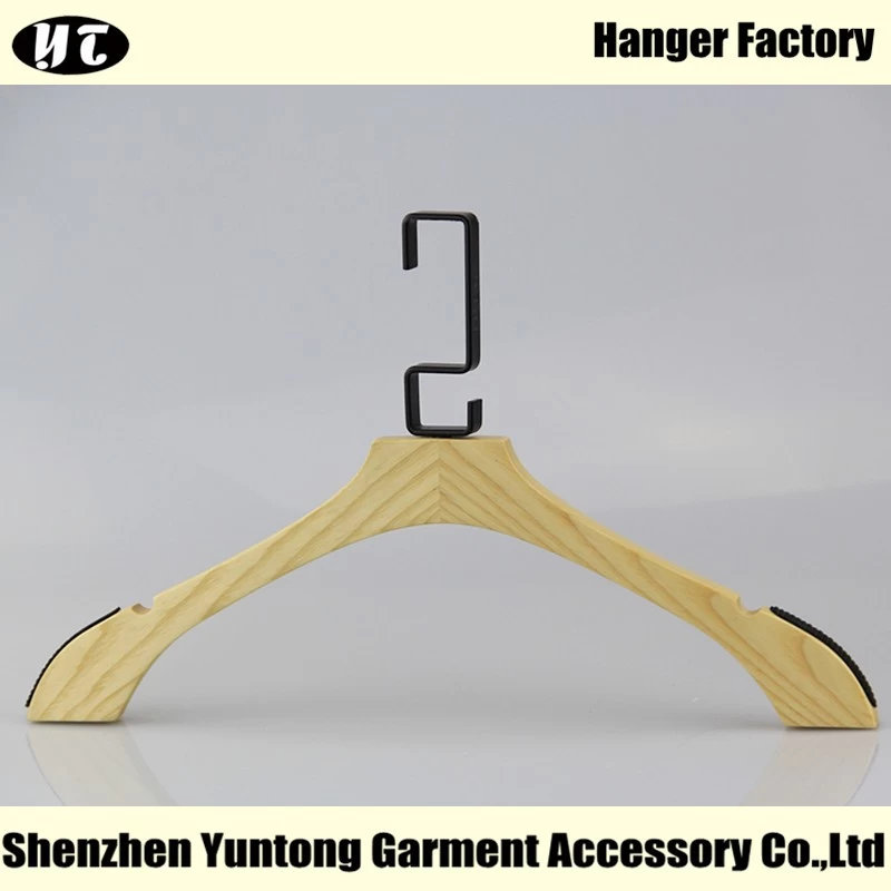 China WSW-010 China hanger supplier wooden dress hanger natural coat hanger for lady dress manufacturer
