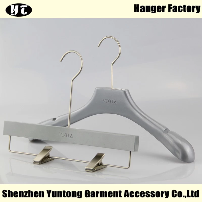 China WSW-012 Custom logo wood hanger women hanger manufacturer