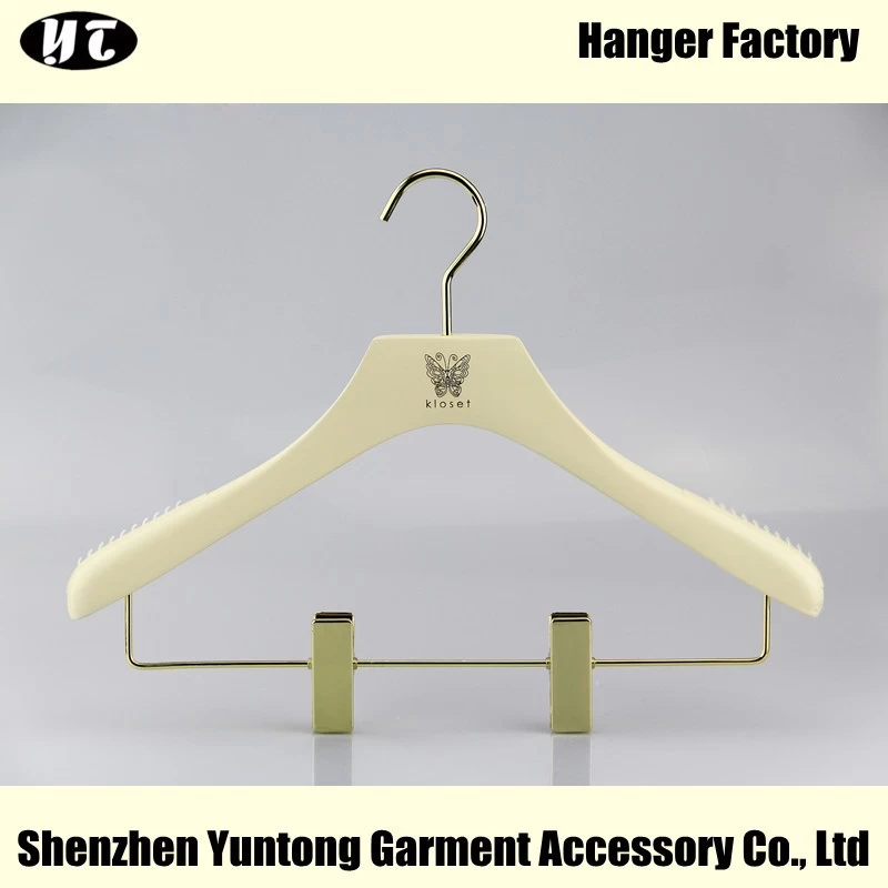 China WSW-015 Marke Shop Holzclip Kleid Frauen Gefangene Röcke Kleidung geeignet Holz Kleiderbügel Hersteller