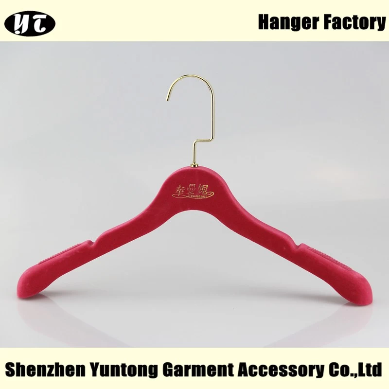 China WTV-002 Good quality red bridal velvet hanger dress hanger manufacturer