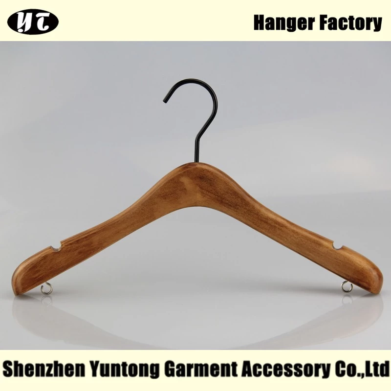 China Top quality WTW-006 wood hook for lady brown wooden hook with notch and under hook manufacturer