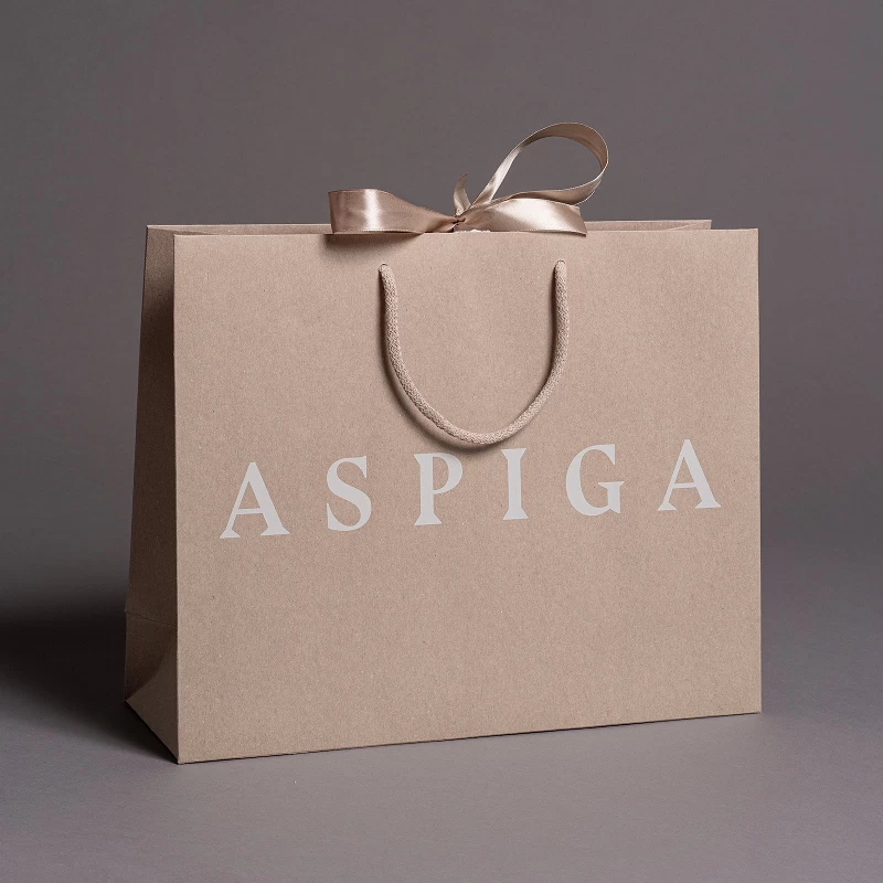 Bolsa de papel elegante personalizar la bolsa de envasado de compras  bolsita de joyería de papel de papel