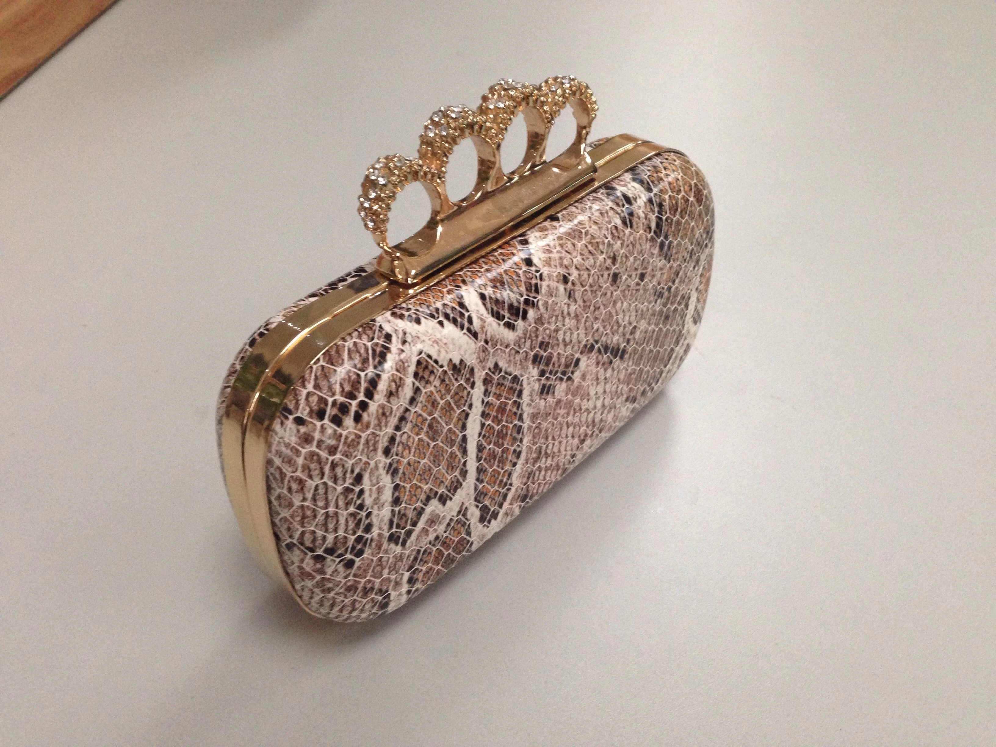 2014 fashion ladies diamond party bag skull leopard cheap funky clutch evening bags