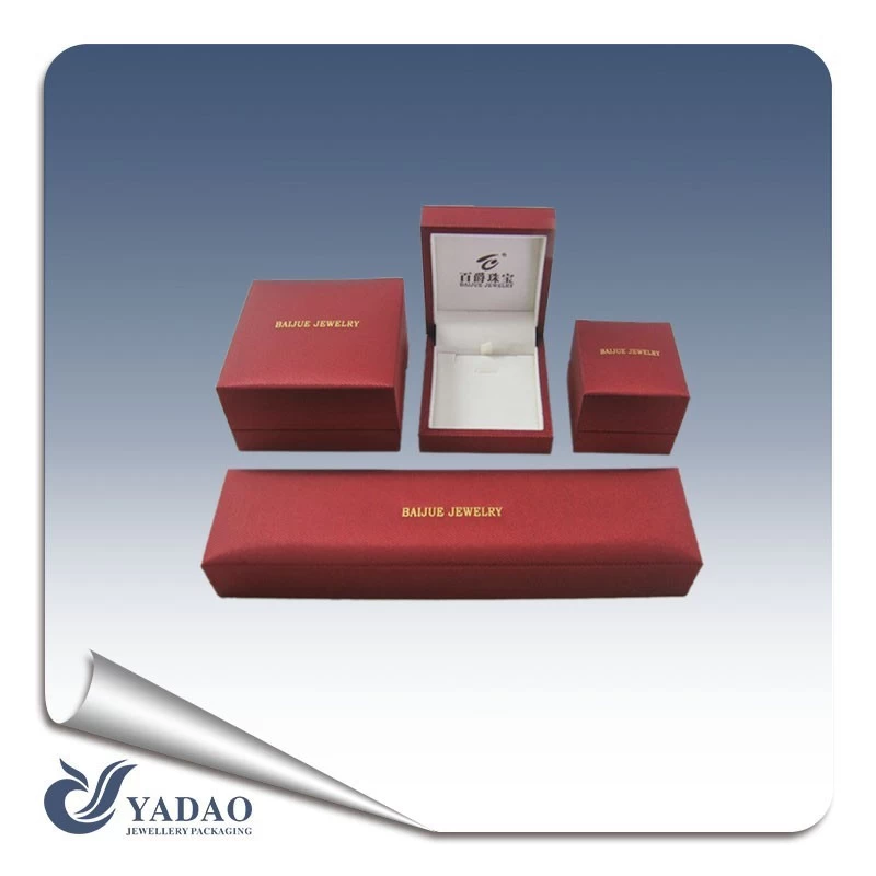 2015 China Elegant Beautiful Jewelry box luxury leather paper custom logo printed jewelry box