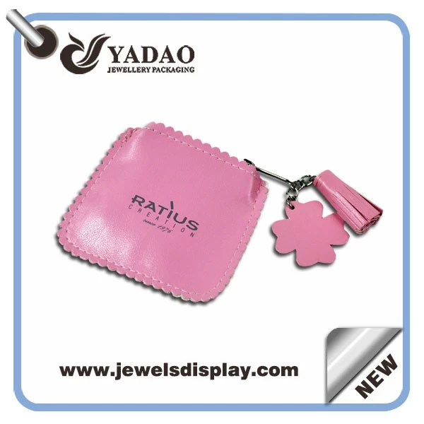 2015 New design jewelry leather pouch with Zipper for jewelry packaging,Small jewelry pouch wholesale price